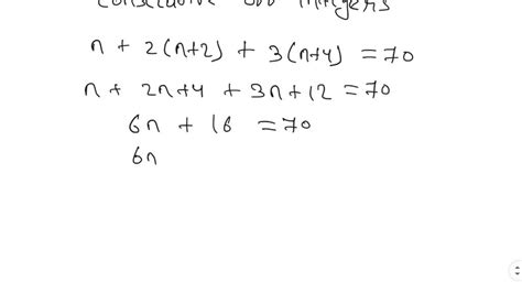 Solvedfind Three Consecutive Odd Integers Such That The Sum Of The