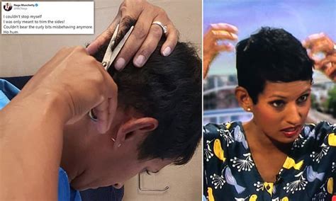 Bbc Breakfast Host Naga Munchetty Shows Off The Results Of Her Diy Haircut Daily Mail Online