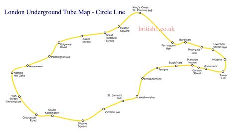 London Underground Circle Line Map Map Of Washington Dc Area