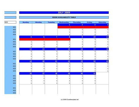 Daily calendar printable in pdf, word, excel. Excel Booking Calendar Template - SampleTemplatess - SampleTemplatess