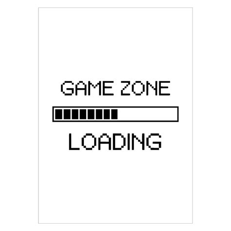 Super Sej Plakat Til Gamers Med Teksten Game Zone Loading