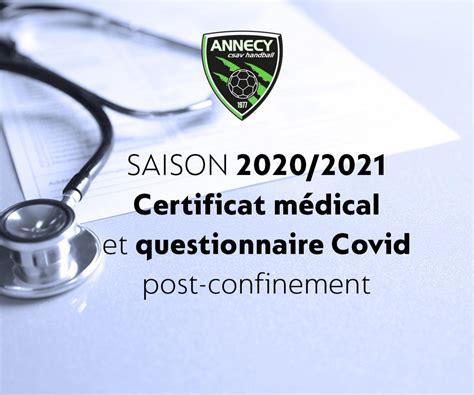 Si cela fait longtemps que vous ne faites plus de sport ou que vous avez passé 40 ans, votre médecin vous donnera de précieux conseils. Certificat médical obligatoire | Annecy CSAV Handball