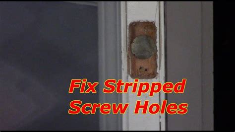 How To Fix A Stripped Out Wood Screw Hole Youtube
