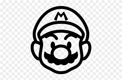 Mario Clipart Outlines Super Mario Black And White Logo Free