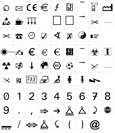 Character Fonts Symbols Babepassa