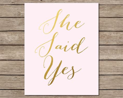 She Said Yes Printable Instant Download Printable Pink And