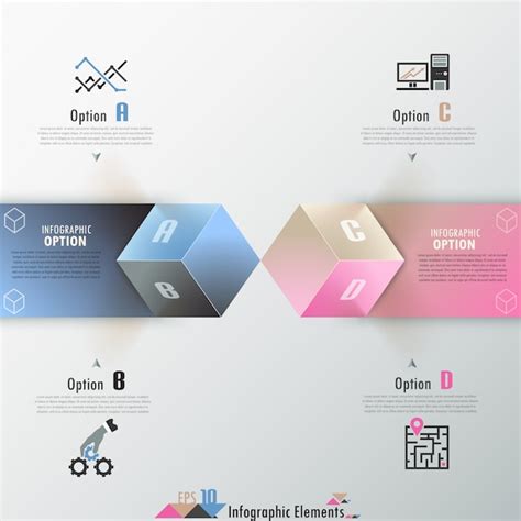 Premium Vector Modern Infographics Options Banner With Cubes