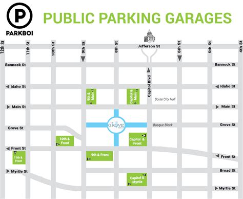 Monday through friday, 9 a.m. Parking Structures - CCDC Boise