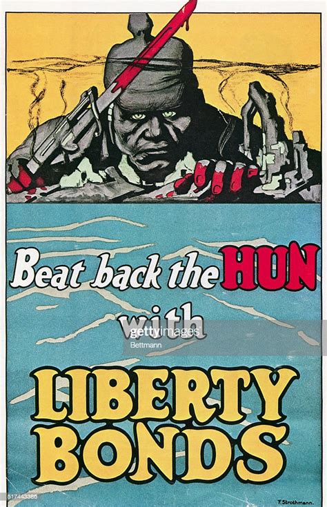 World War I Poster For Liberty Bonds Slogan Reads Beat Back The Hun