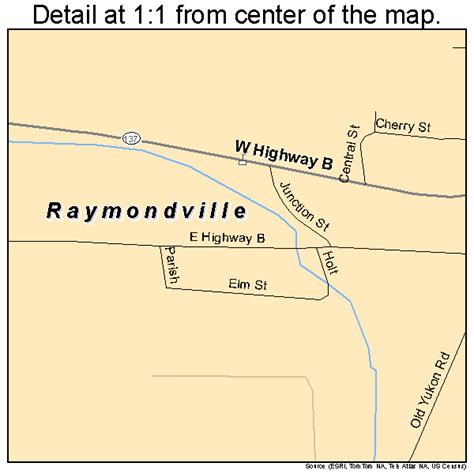 Raymondville Missouri Street Map 2960734