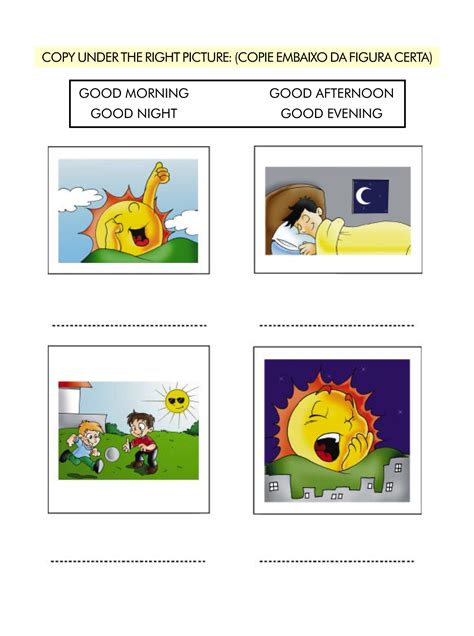 Atividades De Ingles Para O 1 Ano