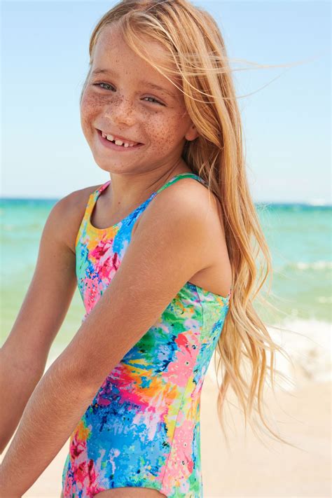 Buy Multi Bright Tie Dye Swimsuit 3 16yrs From The Next Uk Online Shop
