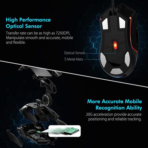 Victsing Pc109a Rgb Pro Gaming Mouse 7250dpi Gaming Mouse