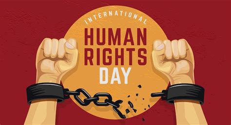 Premium Vector Arms Breaking A Chain For Human Rights Day