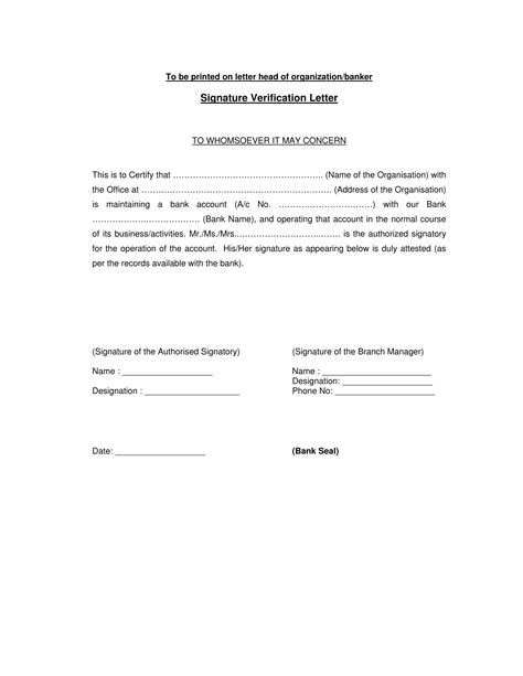 Sample letter for bank account balance confirmation for matching the company accounts with bank statement. What Is a Signature Verification Form?  What Is, Importance, Tips 