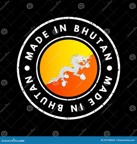 Made In Bhutan Text Emblem Stamp Concept Background Stock Illustration Illustration Of