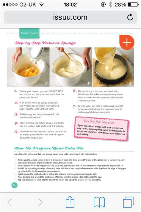 Instructions For The Ingredients To Make A Yummy Cake Classic Food