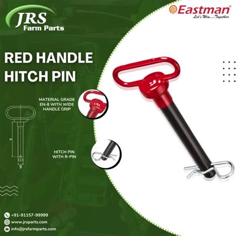 Mild Steel Red Head Hitch Pin Hitch Pin With Lock R Pin Magnetic