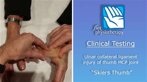 Skiers Thumb Clinical Testing Youtube