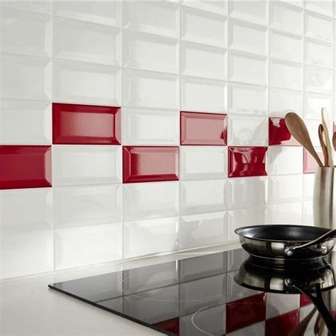 Carrelage Mural Cuisine Rouge Pour Idees De Deco De Cuisine - Deco De