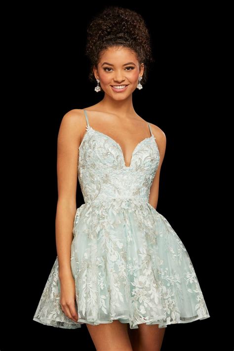 sherri hill 53074 beaded lace sweetheart a line short dress couture candy