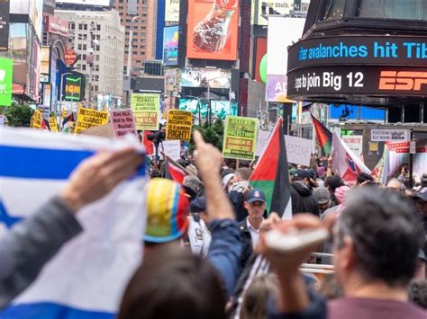 times square rally over israel violence draws nyc condemnation new york city ny patch
