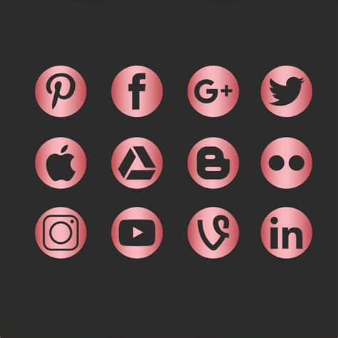 Download Vector Social Media Icon Set 174270 - Download Free ...