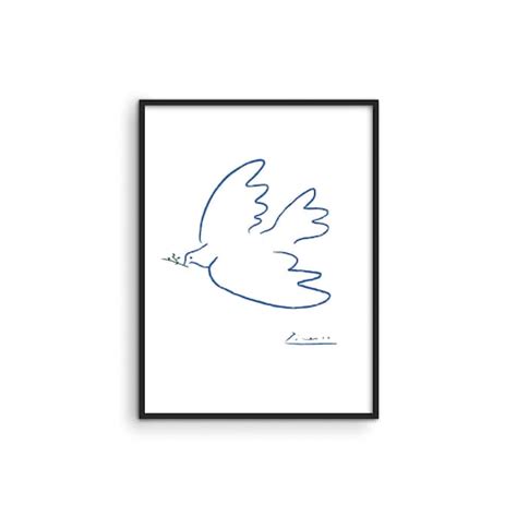 Pablo Picasso Peace Dove Exhibition Poster Picasso Art Print Etsy Uk