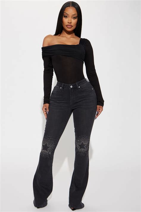 Be A Star Stretch Bootcut Jeans Black Wash Fashion Nova Jeans