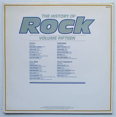 The History Of Rock Volume Fifteen 15 For Sale Elvinyl