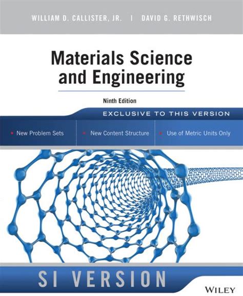 Materials Science And Engineering 9th Edition Si Version