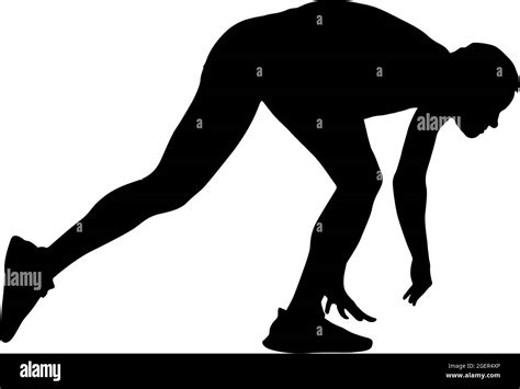 Silhouette People In Different Poses Bent Over On A White Background