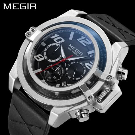Megir Man Watch Chronograph Sport Mens Watches Top Brand Luxury