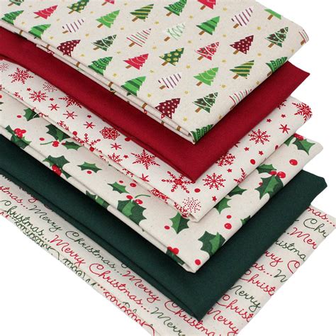 6 Fat Quarters Bundle Merry Christmas Everyone Overdale Fabrics