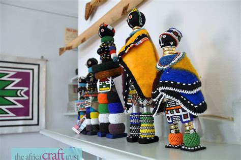 Traditionally Beaded Ndebele Dolls Adorn The Africa Craft Trust Office