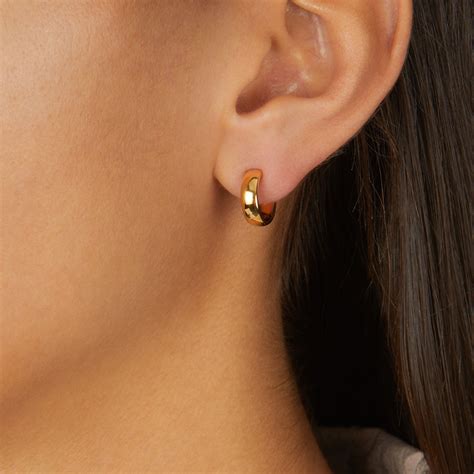 Small Gold Hoop Earrings Ruby Earrings Studs Gold Jewelry Simple
