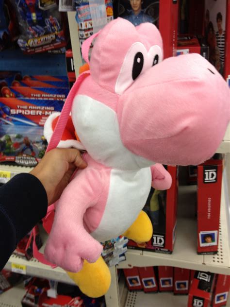 Pink Yoshi Backpack I Want This Travel Pillow Super Mario Pink