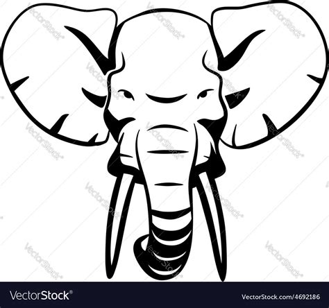 Download Elephant head Royalty Free Vector Image - VectorStock