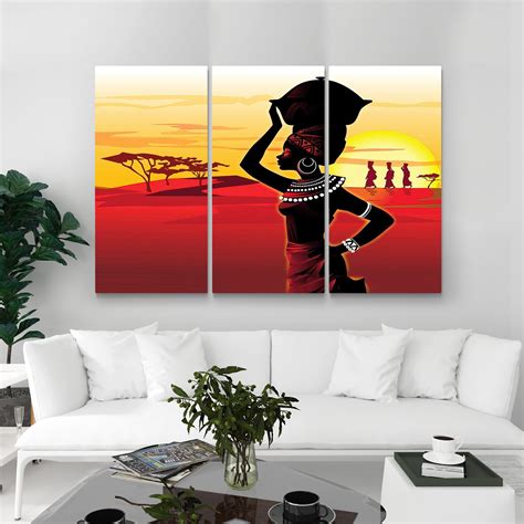 African Canvas Art Ethnic Canvas South African Art Large Etsy