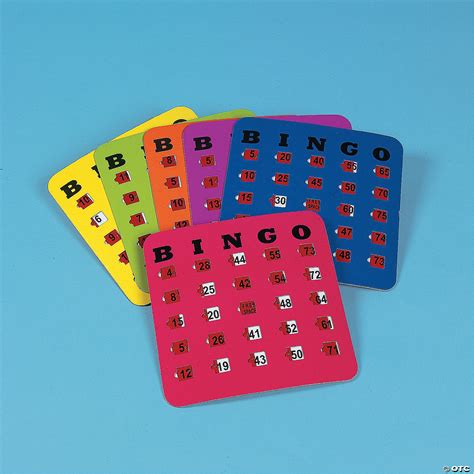Cardboard Neon Finger Tip Bingo Cards Fun Express