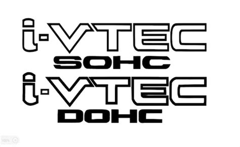 2 Pack I Vtec Dohc Or Sohc Vinyl Sticker Honda Civic Decal Etsy