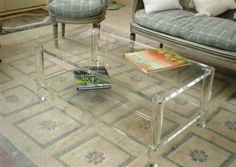 Lucite coffee table ideas range from small, barely visible pieces to unique selections that immediately catch the eye. Square Acrylic Coffee Table | Roy Home Design