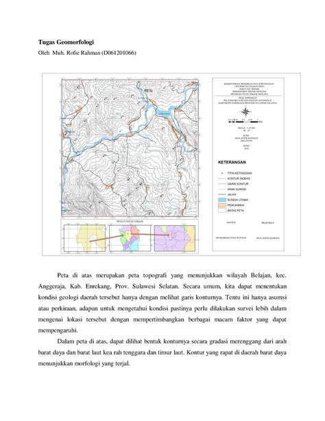 Peta Dan Penjelasan Geomorfologi Tugas Geomorfologi Oleh Muh Rofie Rahman D Peta
