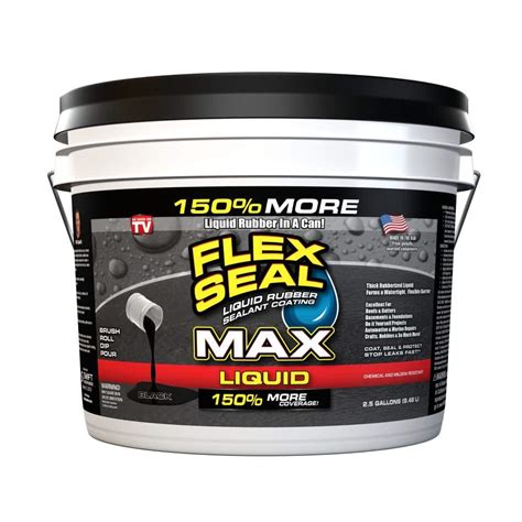FLEX SEAL FAMILY OF PRODUCTS Flex Seal Liquid MAX Black Gal Liquid Rubber Sealant Coating