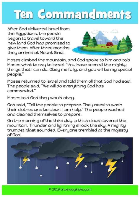 The Ten Commandments Free Bible Lesson For Kids Artofit