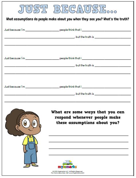 Diversity and Identity Worksheets for Kids and Teens