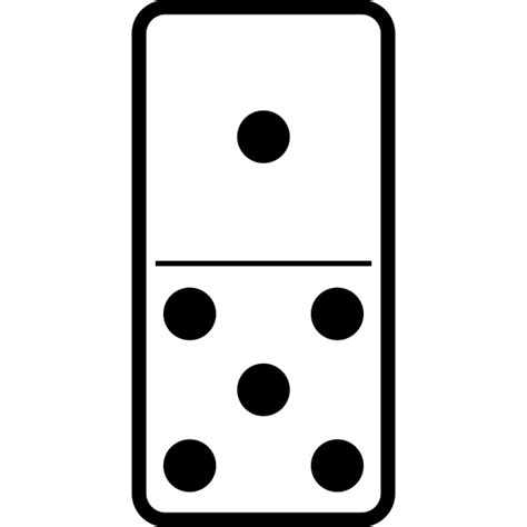 Domino Tile 1 5 Vector Drawing Free Svg