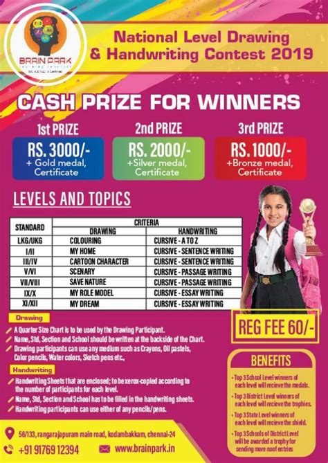 Take the photograph of the painting with cac ** click some photographs o0f children participating in the contest and submit them to the team members along with results before 31st. National Level Drawing and Handwriting Contest 2019 by ...