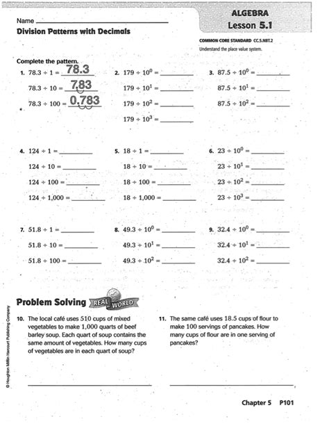 Student edition volume 1 common core grade 5. Go Math 5th Grade Answer Key Chapter 11 - go math chapter ...
