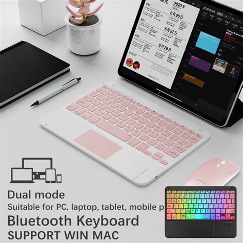 Goojodoq Wireless Bluetooth Keyboard With Touchpad And Mouse For Pad